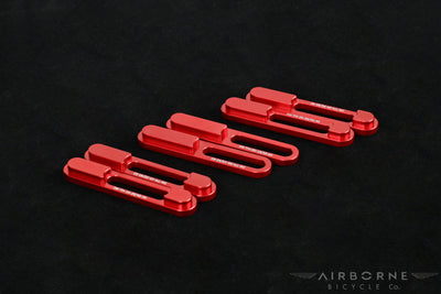 Ti-Hawk // 6061 Aluminum RideDNA Axle Index Spacers (Set) Red Anodized